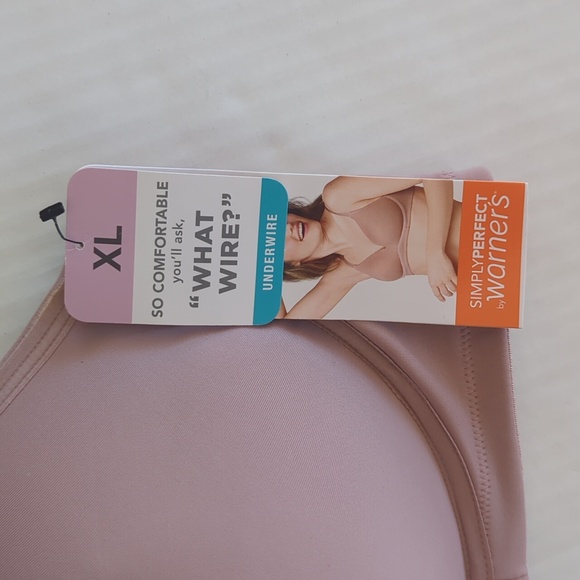 NWT Simply Perfect by Warner's Underwire Contour Poke-Free Comfort Bra XL Mauve - Picture 2 of 12